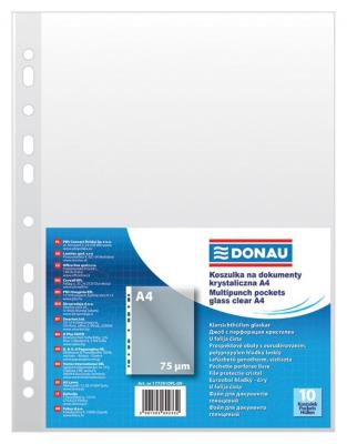 Koszulki PP A4 krystal 75mikr 10szt. Wydawca: Donau. SmakLiter.pl Opakowanie Koszulki PP A4 krystal 75mikr 10szt