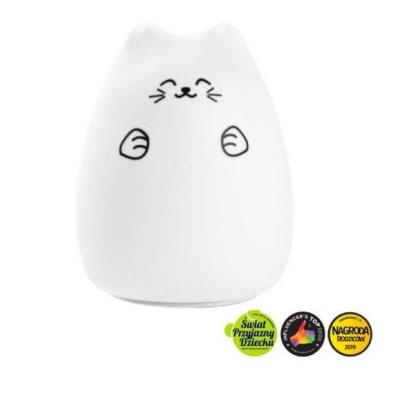 Opakowanie Kot szczęściarz lampka silikonowa biała