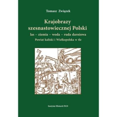 Krajobrazy szesnastowiecznej Polski las ziemia woda ruda darniowa. Autor: Związek Tomasz. SmakLiter.pl Okładka książki Krajobrazy szesnastowiecznej Polski las ziemia woda ruda darniowa