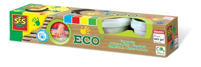 Kreatywna zabawka ekologiczna - farby do malowania palcami  4 kolory. Wydawca: SES Creative. SmakLiter.pl Opakowanie Kreatywna zabawka ekologiczna - farby do malowania palcami  4 kolory