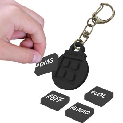 Opakowanie Kreatywny silikonowy breloczek Hasztagi