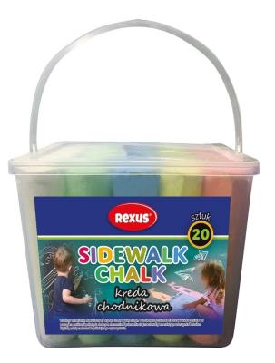 Opakowanie Kreda chodnikowa w plastikowym wiaderku 20 kolorów