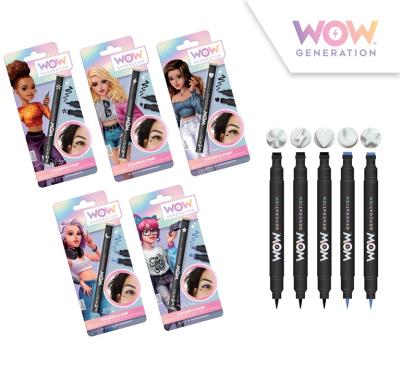 Kredka do oczu ze stempelkami do ozdabiania twarzy WOW mix wzorów. Wydawca: Kids Euroswan. SmakLiter.pl Opakowanie Kredka do oczu ze stempelkami do ozdabiania twarzy WOW mix wzorów