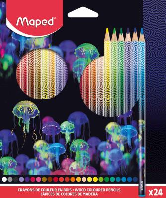 Kredki Deepsea 24szt MAPED. Wydawca: Maped. SmakLiter.pl Opakowanie Kredki Deepsea 24szt MAPED
