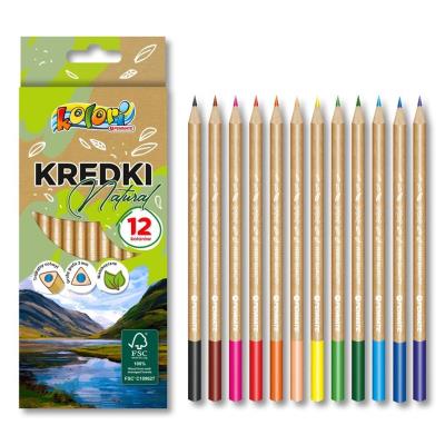Opakowanie Kredki Kolori ołówkowe 12 kolorów natural PENMATE