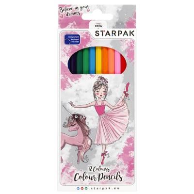 Opakowanie Kredki ołówkowe 12 kolorów Balerina 12 sztuk