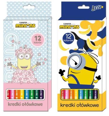 Opakowanie Kredki ołówkowe 12 kolorów Minionki