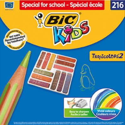 Kredki ołówkowe BIC Kids Tropicolors Zestaw 216 sztuk. Wydawca: Bic. SmakLiter.pl Opakowanie Kredki ołówkowe BIC Kids Tropicolors Zestaw 216 sztuk