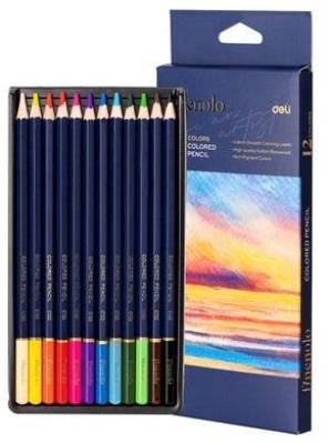 Opakowanie Kredki ołówkowe Finenolo 12 kolorów DELI