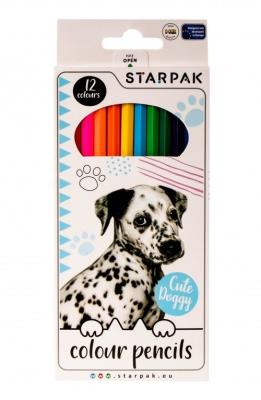 Opakowanie Kredki ołówkowe Pieski 12 kolorów 12 opakowań