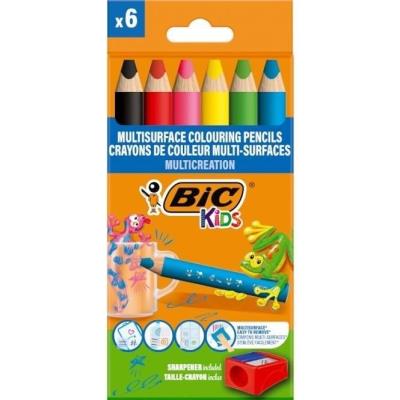 Kredki ołówkowe + temperówka 6+1szt BIC. Wydawca: Bic. SmakLiter.pl Opakowanie Kredki ołówkowe + temperówka 6+1szt BIC