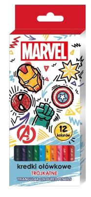 Opakowanie Kredki ołówkowe trójkątne Avengers 12 kolorów