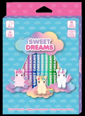 Opakowanie Kredki ołówkowe trójkątne Sweet Dreams 36 kolorów KL11246