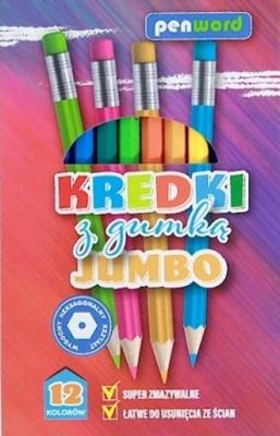 Opakowanie Kredki ołówkowe z gumką 12 kolorów
