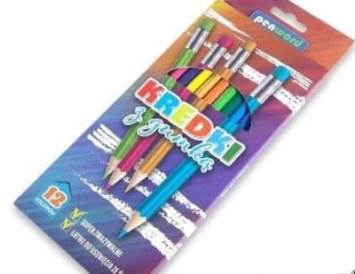 Opakowanie Kredki ołówkowe z gumką 12 kolorów