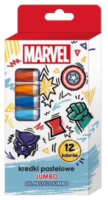 Opakowanie Kredki pastelowe jumbo Avengers 12 kolorów