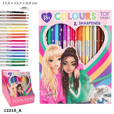Opakowanie Kredki Top Model z temperówką 18 kolorów 12215A