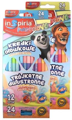 Opakowanie Kredki trójkątne dwustronne 12=24 kolory