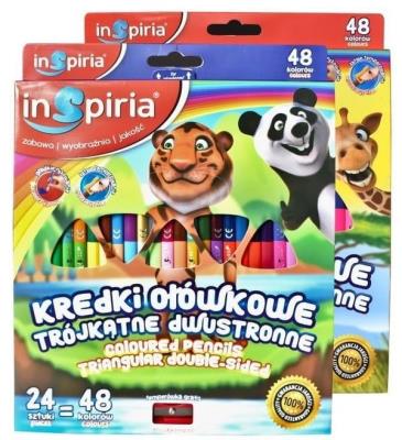 Opakowanie Kredki trójkątne dwustronne 24=48 kolorów