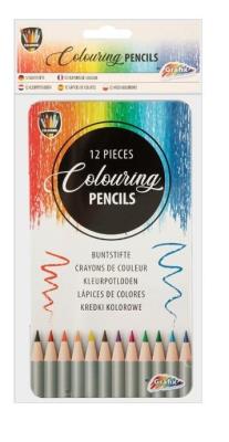 Opakowanie Kredki w metalowym piórniku 12 kolorów