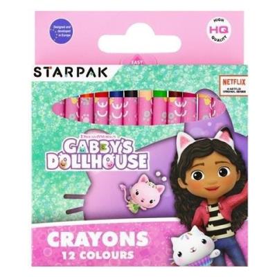 Opakowanie Kredki woskowe 12 kolorów Gabby's Dollhouse
