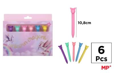 Opakowanie Kredki woskowe Unicorn 6 kolorów