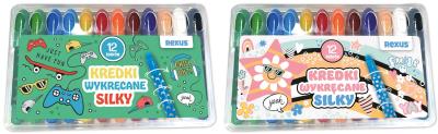 Opakowanie Kredki wykręcane silky 12 kolorów mix