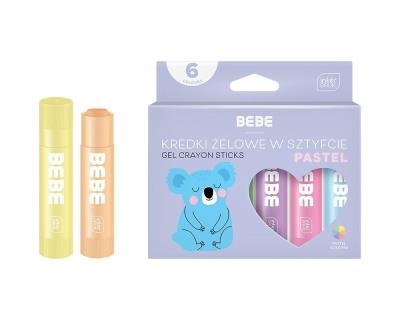 Opakowanie Kredki żelowe w sztyfcie BB Pastel 6 kolorów