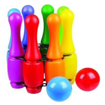 Kręgle średnie w koszyku. Wydawca: Macyszyn Toys. SmakLiter.pl Opakowanie Kręgle średnie w koszyku