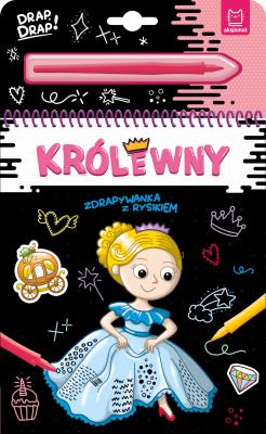 Królewny. Zdrapywanka z rysikiem. Autor: Kaczyńska Agata. SmakLiter.pl Okładka książki Królewny. Zdrapywanka z rysikiem