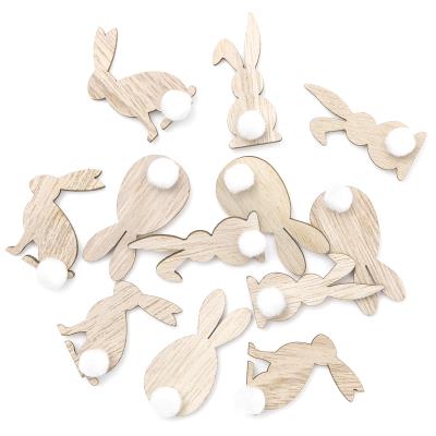 Opakowanie Króliczki samoprzylepne drewniane 12 szt.