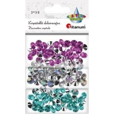 Opakowanie Kryształki dekoracyjne cyrkonie 3 kolory