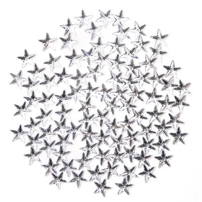 Opakowanie Kryształki dekoracyjne gwiazdki srebrne 100szt