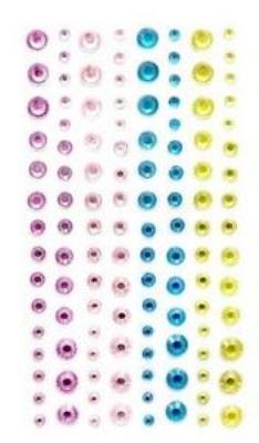 Okładka książki Kryształki i perły samoprzylepne 120szt. pastel sweeties