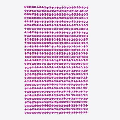Opakowanie Kryształki samoprzylepne 3mm 806szt. pink GRKR-041