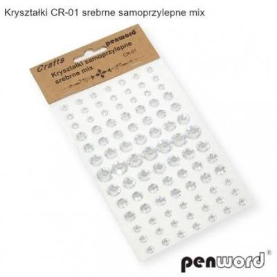 Opakowanie Kryształki samoprzylepne CR-01 srebrne mix