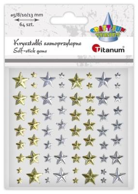 Opakowanie Kryształki samoprzylepne Gwiazdki mix 25szt