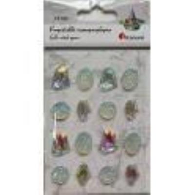 Opakowanie Kryształki samoprzylepne kamyki srebrne mix 16szt