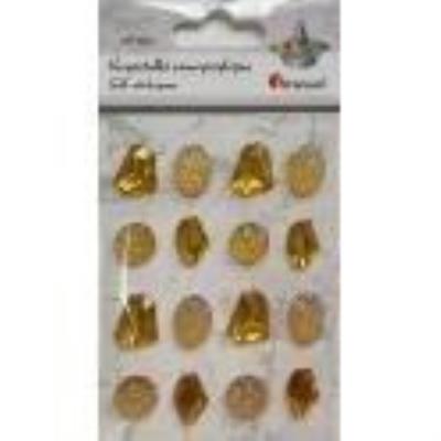 Opakowanie Kryształki samoprzylepne kamyki złote mix 16szt