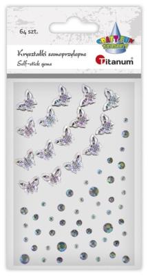 Opakowanie Kryształki samoprzylepne Motyle i dżety 64szt