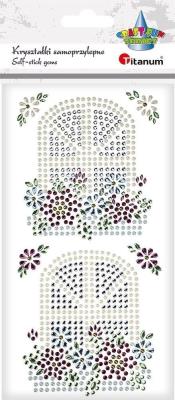 Opakowanie Kryształki samoprzylepne Okna z kwiatami 2szt