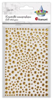 Opakowanie Kryształki samoprzylepne Okrągłe złote 325szt