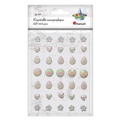 Opakowanie Kryształki samoprzylepne perłowe mix 35szt