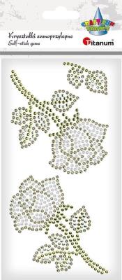 Opakowanie Kryształki samoprzylepne Róże złoto-białe 2szt