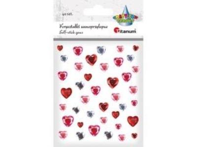 Opakowanie Kryształki samoprzylepne Serca mix 40szt