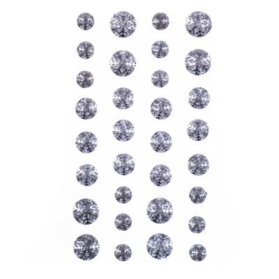 Opakowanie Kryształki samoprzylepne śniezynki srebrne 32szt