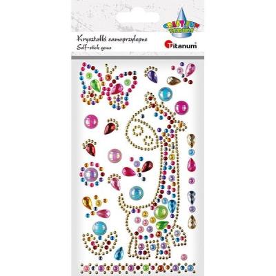 Opakowanie Kryształki samoprzylepne żyrafa i motyl + dekory