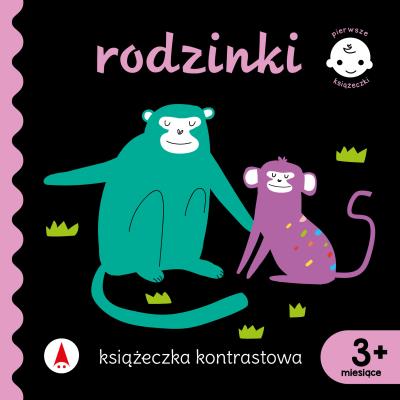 Książeczka kontrastowa. Rodzinki. Autor: WYDAWNICTWO SKRZAT. SmakLiter.pl Okładka książki Książeczka kontrastowa. Rodzinki