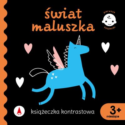 Książeczka kontrastowa. Świat maluszka. Autor: WYDAWNICTWO SKRZAT. SmakLiter.pl Okładka książki Książeczka kontrastowa. Świat maluszka