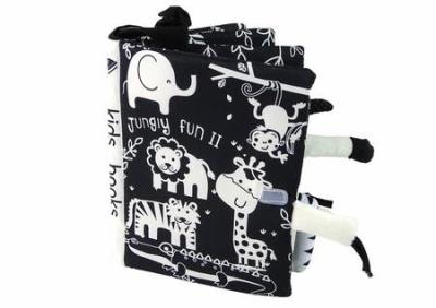 Opakowanie Książeczka miękka zwierzęta dżungli czarno-biała